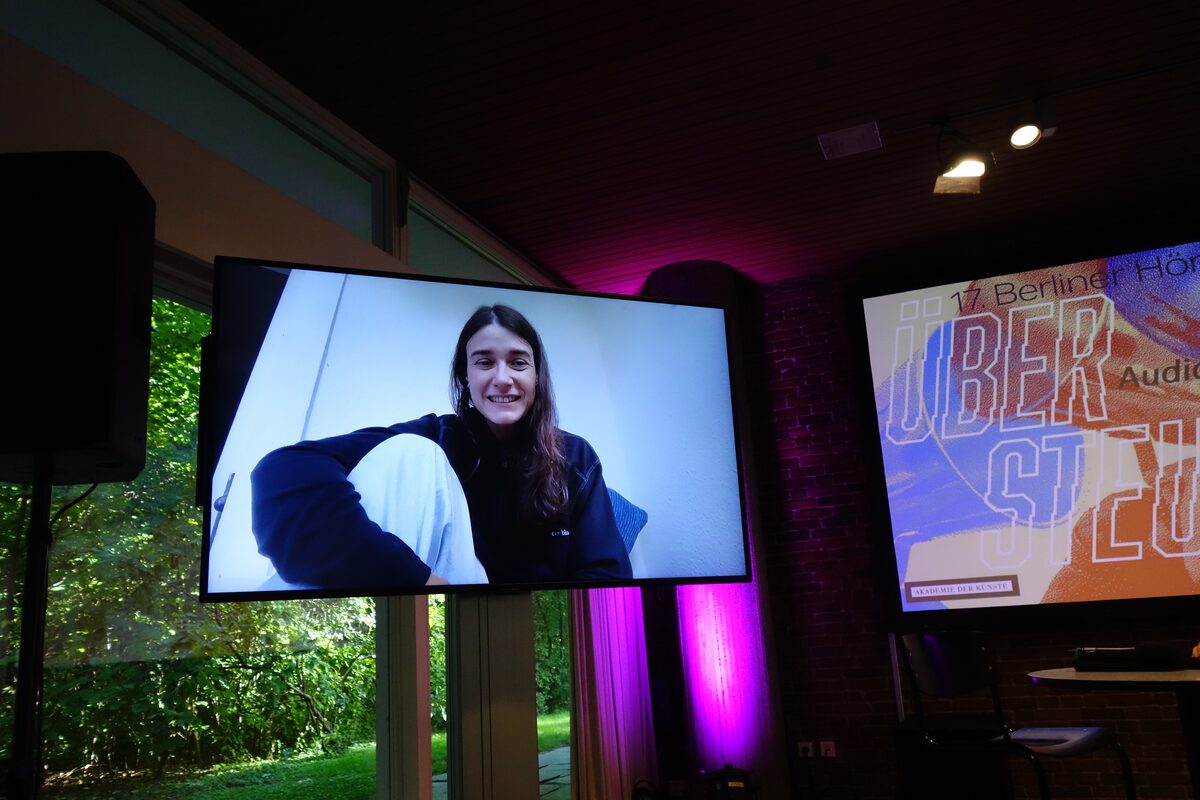 Diana Karle, per Video zugeschaltet bei der Preisverleihung